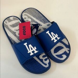 Blue Dodgers Sandals with Cushioned Foot slip ons